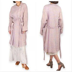 NWT Raquel Allegra Trench Coat in Lilac Metallic, Size XS (0)